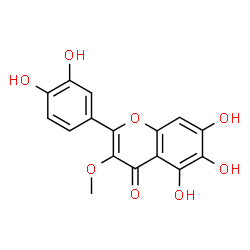 ChemSpider 2D Image | 5,6,7,3',4'-Pentahydroxy-3-methoxyflavone | C16H12O8