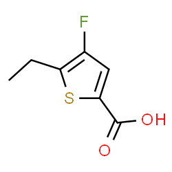 ChemSpider 2D Image | 5-Ethyl-4-fluoro-2-thiophenecarboxylic acid | C7H7FO2S