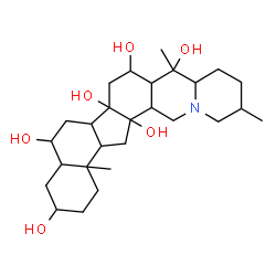 ChemSpider 2D Image | Cevane-3,6,12,14,16,20-hexol | C27H45NO6