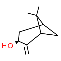 ChemSpider 2D Image | (3S)-6,6-Dimethyl-2-methylenebicyclo[3.1.1]heptan-3-ol | C10H16O