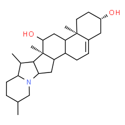 ChemSpider 2D Image | (3beta,8xi,9xi,14xi,16xi,17xi,20xi,22xi,25xi)-Solanid-5-ene-3,12-diol | C27H43NO2