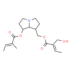 ChemSpider 2D Image | (7-((2-Methyl-2-butenoyl)oxy)hexahydro-1H-pyrrolizin-1-yl)methyl 2-(hydroxymethyl)-2-butenoate | C18H27NO5