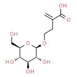 ChemSpider 2D Image | 4-(beta-D-Glucopyranosyloxy)-2-methylenebutanoic acid | C11H18O8