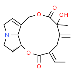 ChemSpider 2D Image | (8xi,12xi)-12-Hydroxy-13,19-didehydrosenecionan-11,16-dione | C18H23NO5