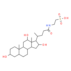 ChemSpider 2D Image | 2-[(3,12,16-Trihydroxy-24-oxocholan-24-yl)amino]ethanesulfonic acid | C26H45NO7S