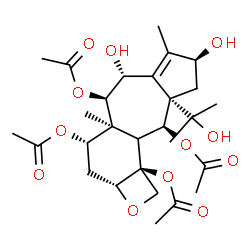 ChemSpider 2D Image | (2aR,4S,4aS,5R,6R,8S,9aS,10S,10bS)-6,8-Dihydroxy-9a-(2-hydroxy-2-propanyl)-4a,7-dimethyl-3,4,4a,5,6,8,9,9a,10,10a-decahydro-1H-azuleno[5',6':3,4]benzo[1,2-b]oxete-4,5,10,10b(2aH)-tetrayl tetraacetate | C28H40O12