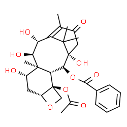 ChemSpider 2D Image | (2alpha,5beta,7beta,9alpha,10beta)-4-Acetoxy-1,7,9,10-tetrahydroxy-13-oxo-5,20-epoxytax-11-en-2-yl benzoate | C29H36O10