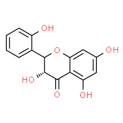 ChemSpider 2D Image | (3R)-3,5,7-Trihydroxy-2-(2-hydroxyphenyl)-2,3-dihydro-4H-chromen-4-one | C15H12O6