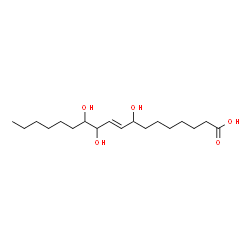 ChemSpider 2D Image | (9E)-8,11,12-Trihydroxy-9-octadecenoic acid | C18H34O5