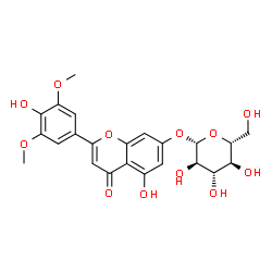 ChemSpider 2D Image | tricin 7-O-beta-D-glucoside | C23H24O12
