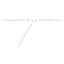 ChemSpider 2D Image | 1,2,3-Propanetriol tri(12-hydroxy-9-octadecenoate) | C57H104O9