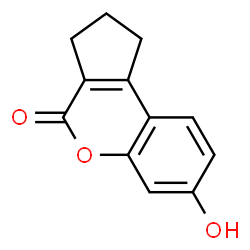 ChemSpider 2D Image | 7-Hydroxy-2,3-dihydro-1H-cyclopenta[c]chromen-4-one | C12H10O3