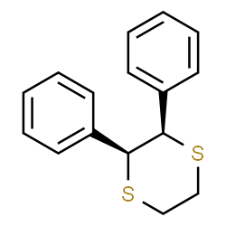 ChemSpider 2D Image | (2R,3S)-2,3-Diphenyl-1,4-dithiane | C16H16S2