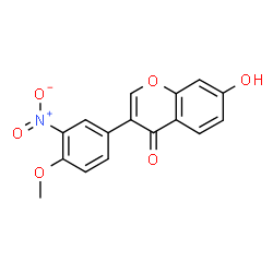 ChemSpider 2D Image | 7-Hydroxy-3-(4-methoxy-3-nitrophenyl)-4H-chromen-4-one | C16H11NO6