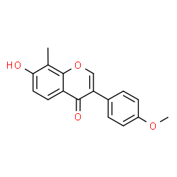 ChemSpider 2D Image | 7-Hydroxy-3-(4-methoxyphenyl)-8-methyl-4H-chromen-4-one | C17H14O4