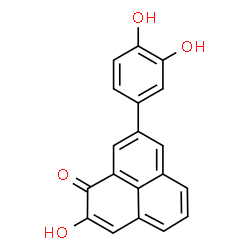 ChemSpider 2D Image | 2-hydroxy-8-(3,4-dihydroxyphenyl)-phenalen-1-one | C19H12O4