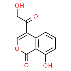 ChemSpider 2D Image | 4-Glycoloyl-8-hydroxy-1H-isochromen-1-one | C11H8O5