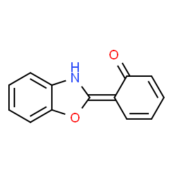 ChemSpider 2D Image | (6E)-6-(1,3-Benzoxazol-2(3H)-ylidene)-2,4-cyclohexadien-1-one | C13H9NO2
