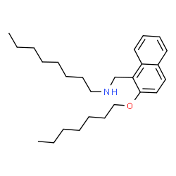 ChemSpider 2D Image | N-{[2-(Heptyloxy)-1-naphthyl]methyl}-1-octanamine | C26H41NO