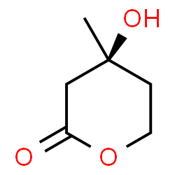 ChemSpider 2D Image | (4S)-4-Hydroxy-4-methyltetrahydro-2H-pyran-2-one | C6H10O3