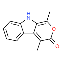 ChemSpider 2D Image | 1,4-Dimethylpyrano[3,4-b]indol-3(9H)-one | C13H11NO2
