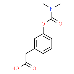 ChemSpider 2D Image | {3-[(Dimethylcarbamoyl)oxy]phenyl}acetic acid | C11H13NO4