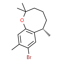 ChemSpider 2D Image | (6S)-8-Bromo-2,2,6,9-tetramethyl-3,4,5,6-tetrahydro-2H-1-benzoxocine | C15H21BrO