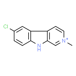 ChemSpider 2D Image | 6-Chloro-2-methyl-9H-beta-carbolin-2-ium | C12H10ClN2