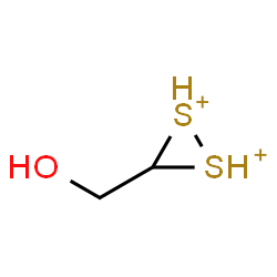 ChemSpider 2D Image | 3-(Hydroxymethyl)dithiiranediium | C2H6OS2