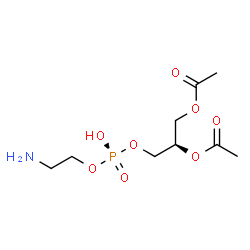 ChemSpider 2D Image | (2R)-2-Acetoxy-3-{[(R)-(2-aminoethoxy)(hydroxy)phosphoryl]oxy}propyl acetate | C9H18NO8P