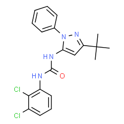 ChemSpider 2D Image | 1-(3-tert-butyl-1-phenyl-1H-pyrazol-5-yl)-3-(2,3-dichlorophenyl)urea | C20H20Cl2N4O