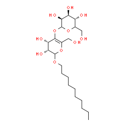 ChemSpider 2D Image | Decyl 4-O-[(5xi)-D-lyxo-hexopyranosyl]-D-erythro-hex-4-enopyranoside | C22H40O11