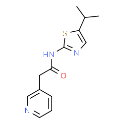ChemSpider 2D Image | N-(5-ISOPROPYL-THIAZOL-2-YL)-2-PYRIDIN-3-YL-ACETAMIDE | C13H15N3OS