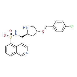ChemSpider 2D Image | (4R,2S)-5'-(4-(4-CHLOROBENZYLOXY)PYRROLIDIN-2-YLMETHANESULFONYL)ISOQUINOLINE | C21H22ClN3O3S