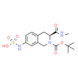 ChemSpider 2D Image | 3(S)-METHYLCARBAMOYL-7-SULFOAMINO-3,4-DIHYDRO-1H-ISOQUINOLINE-2-CARBOXYLIC ACID TERT-BUTYL ESTER | C16H23N3O6S