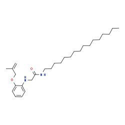 ChemSpider 2D Image | N-Hexadecyl-N~2~-{2-[(2-methyl-2-propen-1-yl)oxy]phenyl}glycinamide | C28H48N2O2
