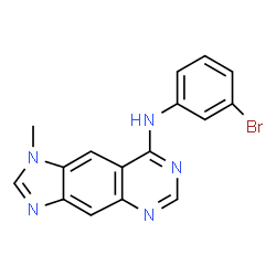 ChemSpider 2D Image | N-(3-Bromophenyl)-1-methyl-1H-imidazo[4,5-g]quinazolin-8-amine | C16H12BrN5