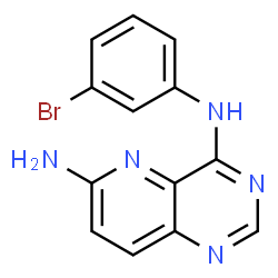 ChemSpider 2D Image | N~4~-(3-Bromophenyl)pyrido[3,2-d]pyrimidine-4,6-diamine | C13H10BrN5
