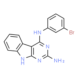 ChemSpider 2D Image | N~4~-(3-Bromophenyl)-1H-pyrimido[4,5-b]indole-2,4-diamine | C16H12BrN5