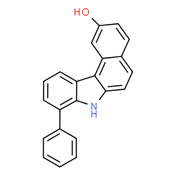 ChemSpider 2D Image | 8-Phenyl-7H-benzo[c]carbazol-2-ol | C22H15NO
