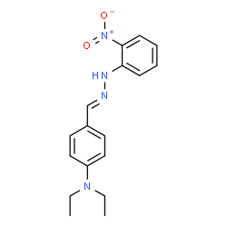 ChemSpider 2D Image | Diethyl-{4-[(2-nitro-phenyl)-hydrazonomethyl]-phenyl}-amine | C17H20N4O2