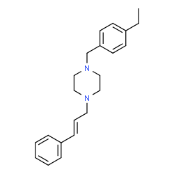 ChemSpider 2D Image | 1-(4-Ethylbenzyl)-4-[(2E)-3-phenyl-2-propen-1-yl]piperazine | C22H28N2