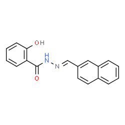 ChemSpider 2D Image | 2-Hydroxy-N'-[(E)-2-naphthylmethylene]benzohydrazide | C18H14N2O2
