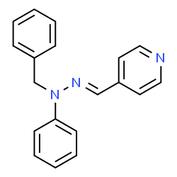 ChemSpider 2D Image | 4-{(E)-[Benzyl(phenyl)hydrazono]methyl}pyridine | C19H17N3