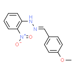 ChemSpider 2D Image | p-Anisaldehyde, (o-nitrophenyl)hydrazone | C14H13N3O3