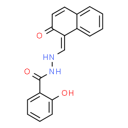 ChemSpider 2D Image | 2-Hydroxy-N'-[(Z)-(2-oxo-1(2H)-naphthalenylidene)methyl]benzohydrazide | C18H14N2O3