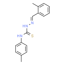 ChemSpider 2D Image | (2E)-2-(2-Methylbenzylidene)-N-(4-methylphenyl)hydrazinecarbothioamide | C16H17N3S