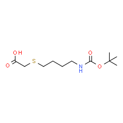 ChemSpider 2D Image | {[4-({[(2-Methyl-2-propanyl)oxy]carbonyl}amino)butyl]sulfanyl}acetic acid | C11H21NO4S