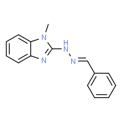 ChemSpider 2D Image | 2-[(2E)-2-Benzylidenehydrazino]-1-methyl-1H-benzimidazole | C15H14N4