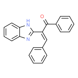 ChemSpider 2D Image | (2E)-2-(1H-Benzimidazol-2-yl)-1,3-diphenyl-2-propen-1-one | C22H16N2O